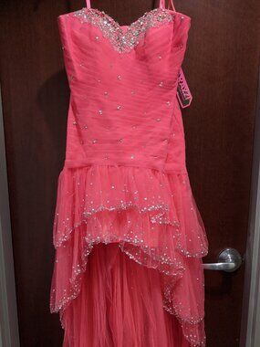 Mori Lee Flaunt 91043 Size 14 Pink Prom Dress